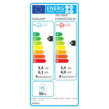 Eurolamp 300-28941 Aere Κλιματιστικό Inverter 12000 BTU A++/A+ Eurolamp 300-28941 Aere Κλιματιστικό Inverter 12000 BTU A++/A+